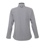 Waterproof softshell jacket for women, 340 g/m2, SOL'S Roxy marbled grey colour rear view