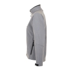 Waterproof softshell jacket for women, 340 g/m2, SOL'S Roxy marbled grey colour side view