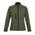 Waterproof softshell jacket for women, 340 g/m2, SOL'S Roxy military green colour