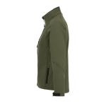 Waterproof softshell jacket for women, 340 g/m2, SOL'S Roxy military green colour rear view