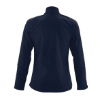 Waterproof softshell jacket for women, 340 g/m2, SOL'S Roxy ultramarine blue colour rear view