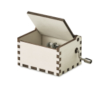 Christmas music box with the song Merry Christmas wood colour