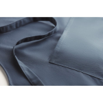 Kitchen apron with 2 front pockets, organic cotton, 200 g/m2 blue colour fifth photographic view