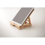 Foldable tablet or smartphone stand made of bamboo wood colour fifth photographic view