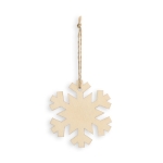 3 piece wooden hanging Christmas ornament set natural colour first view