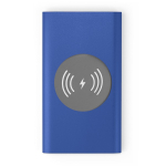 Aluminium wireless power charger, 4000 mAh blue colour
