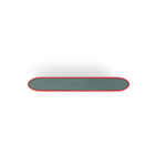 Aluminium wireless power charger, 4000 mAh red colour fourth view