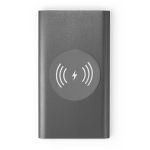 Aluminium wireless power charger, 4000 mAh dark grey colour
