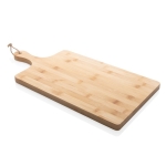 Promotional bamboo cutting and serving board with rope wood colour
