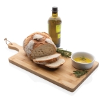 Promotional bamboo cutting and serving board with rope wood colour