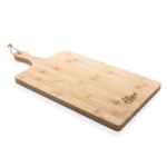 Promotional bamboo cutting and serving board with rope wood colour