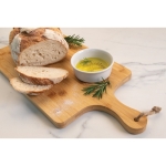 Promotional bamboo cutting and serving board with rope wood colour