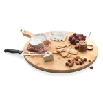 Personalised round bamboo chopping and serving board, Ø40 cm wood colour