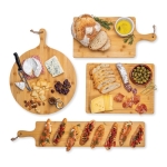 Personalised round bamboo chopping and serving board, Ø40 cm wood colour
