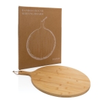 Personalised round bamboo chopping and serving board, Ø40 cm wood colour