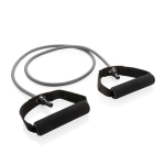 Fitness resistance tube with personalised pouch black colour