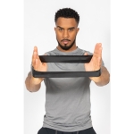 Set of 4 fitness resistance bands with personalised pouch black colour