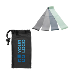 Set of 4 fitness resistance bands with personalised pouch