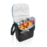 Durable promotional cooler bag, holds up to 20 cans, 17 L black colour