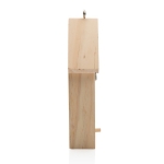 Small insect hotel made of wood, suitable for bees wood colour