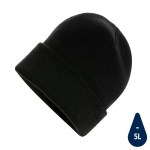 Sustainable promotional beanies from recycled material black colour