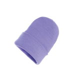 Sustainable promotional beanies from recycled material lilac colour