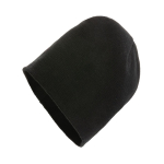 Eco winter hats with logo patch and classic design black colour