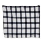 Soft promotional plaid fleece blanket, 180 g/m² white colour