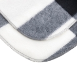 Soft promotional plaid fleece blanket, 180 g/m² white colour