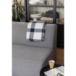 Soft promotional plaid fleece blanket, 180 g/m² white colour