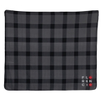 Soft promotional plaid fleece blanket, 180 g/m² graphite colour