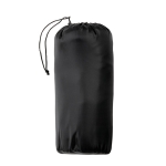 Light polar fleece blanket with carry pouch, 160 g/m² black colour