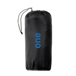 Light polar fleece blanket with carry pouch, 160 g/m² black colour
