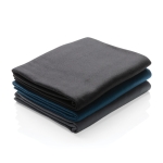 Light polar fleece blanket with carry pouch, 160 g/m² black colour