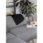 Light polar fleece blanket with carry pouch, 160 g/m² black colour