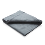 Light polar fleece blanket with carry pouch, 160 g/m² grey colour
