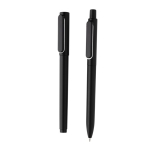 Pen set with metallic finish, blue ink black colour