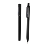 Pen set with metallic finish, blue ink black colour