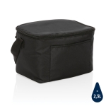 Recycled branded cooler bags for 6 cans black colour