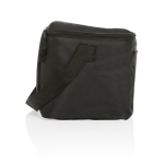 Recycled branded cooler bags for 6 cans black colour fifth view