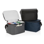 Recycled branded cooler bags for 6 cans black colour