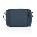 Recycled branded cooler bags for 6 cans navy-blue colour fourth view
