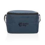 Recycled branded cooler bags for 6 cans navy-blue colour