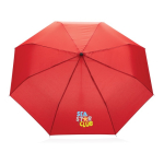 Foldable recycled plastic umbrella in bright colours, Ø95 cm red colour