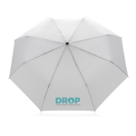 Foldable recycled plastic umbrella in bright colours, Ø95 cm white colour