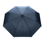 Foldable recycled plastic umbrella in bright colours, Ø95 cm navy-blue colour second view