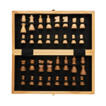 Promotional foldable chess set for events and giveaways brown colour