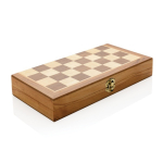 Promotional foldable chess set for events and giveaways brown colour