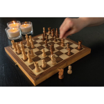 Promotional foldable chess set for events and giveaways brown colour
