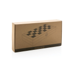 Promotional foldable chess set for events and giveaways brown colour